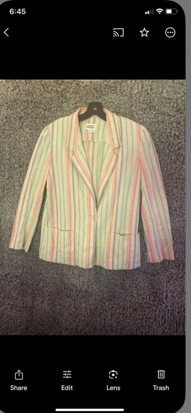 Country Suburbans Women's Striped Skirt & Blazer Set Vintage 90s, Size 10